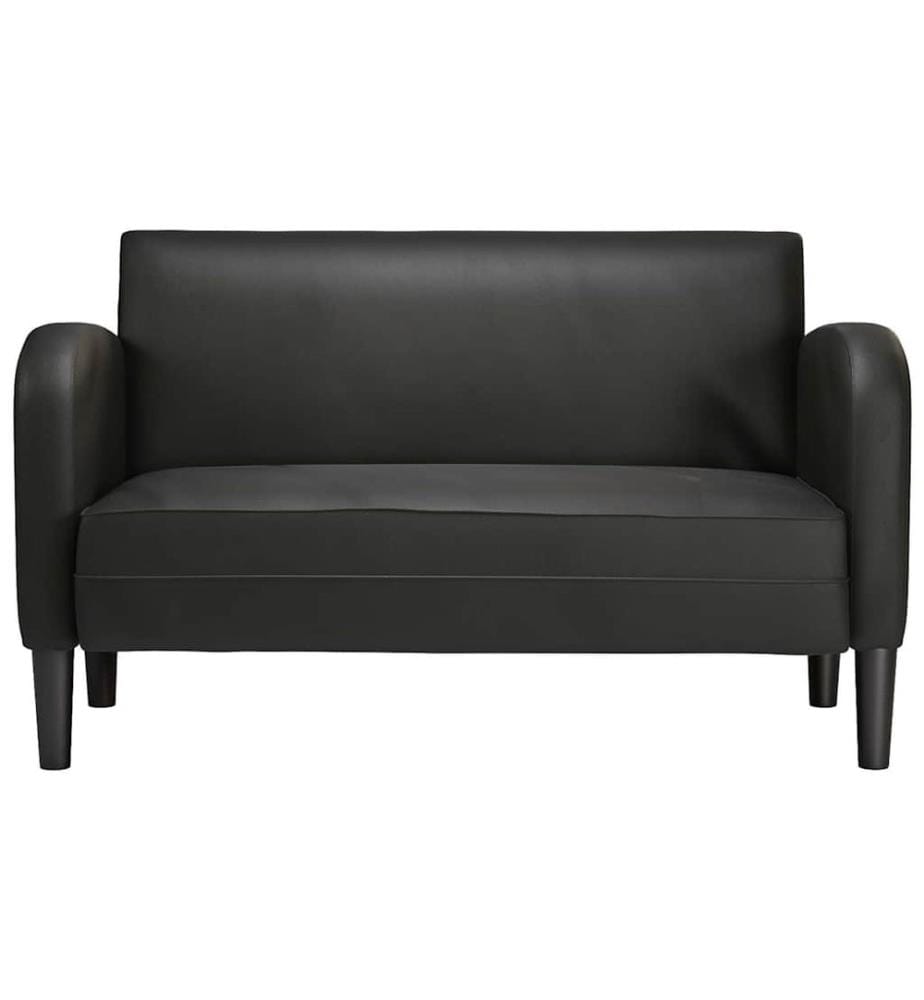 Zweisitzer-Sofa Schwarz 110 cm Kunstleder