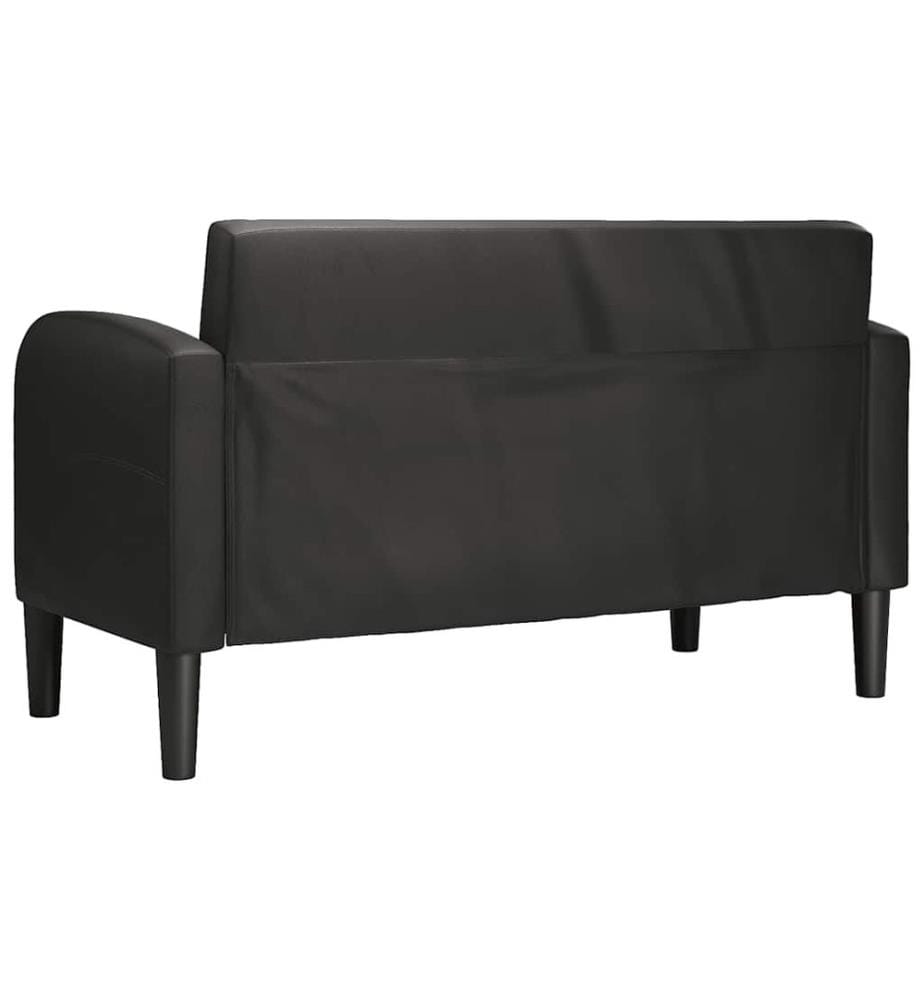Zweisitzer-Sofa Schwarz 110 cm Kunstleder
