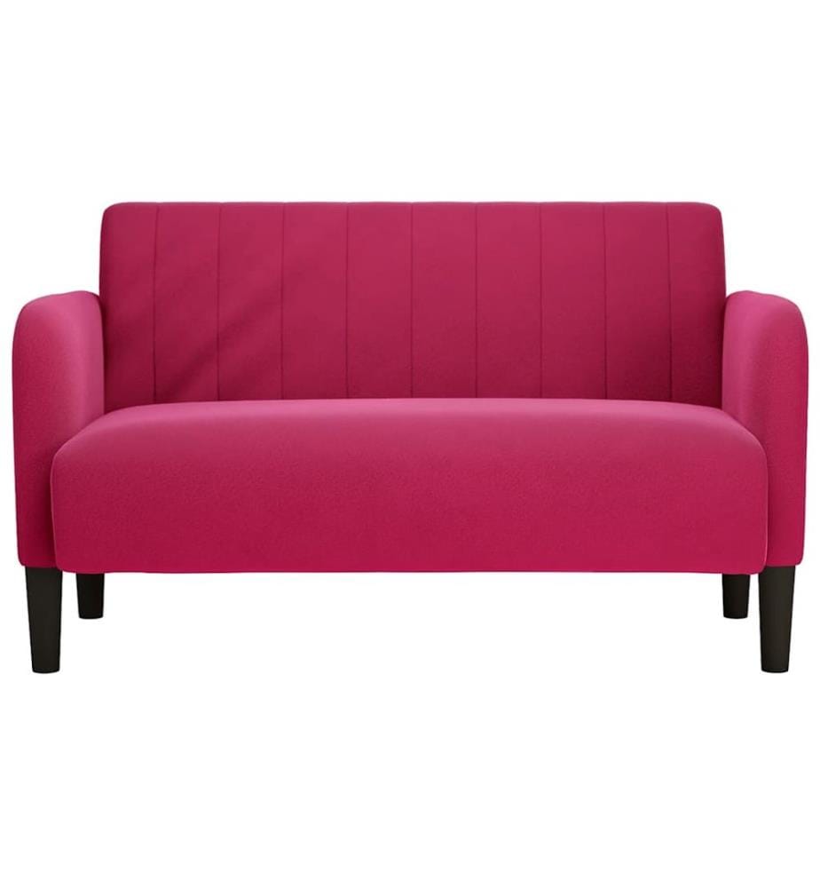 Zweisitzer-Sofa Weinrot 109 cm Samt