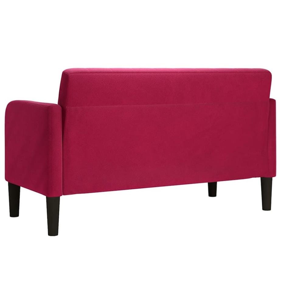 Zweisitzer-Sofa Weinrot 109 cm Samt