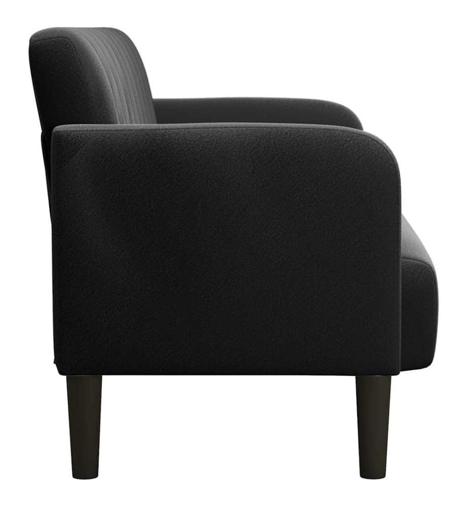 Zweisitzer-Sofa Schwarz 109 cm Samt