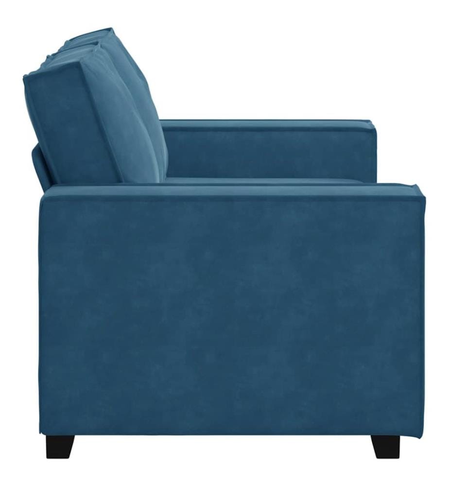 Canapé à 2 places Bleu 160x78x84 cm Velours