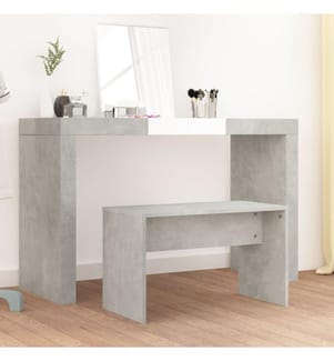 Schminkhocker Betongrau 70x35x45 cm Holzwerkstoff