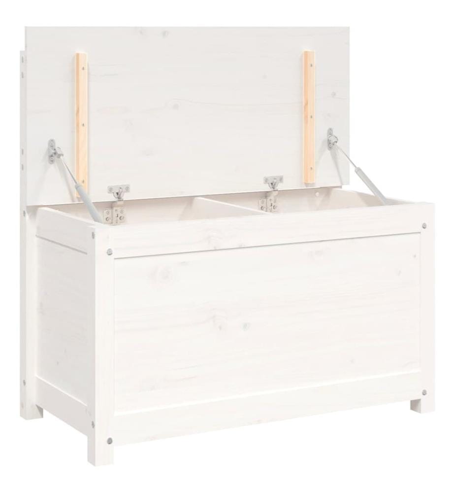 Sitzbank Weiss 80x41x77 cm Massivholz Kiefer