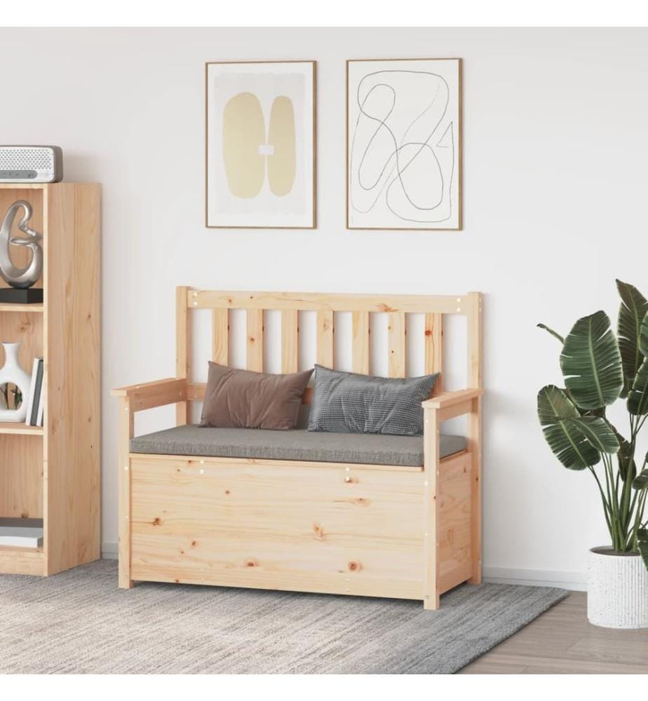 Sitzbank 112,5x51,5x96,5 cm Massivholz Kiefer