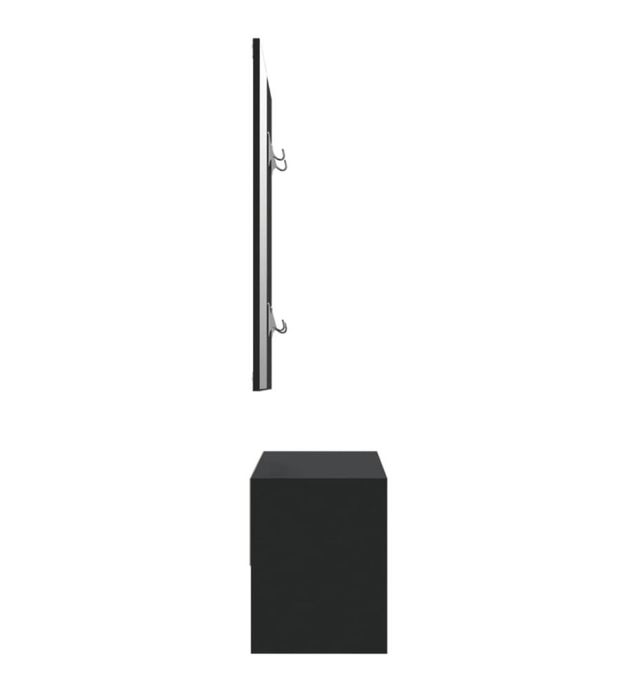 Garderoben-Set Schwarz Holzwerkstoff