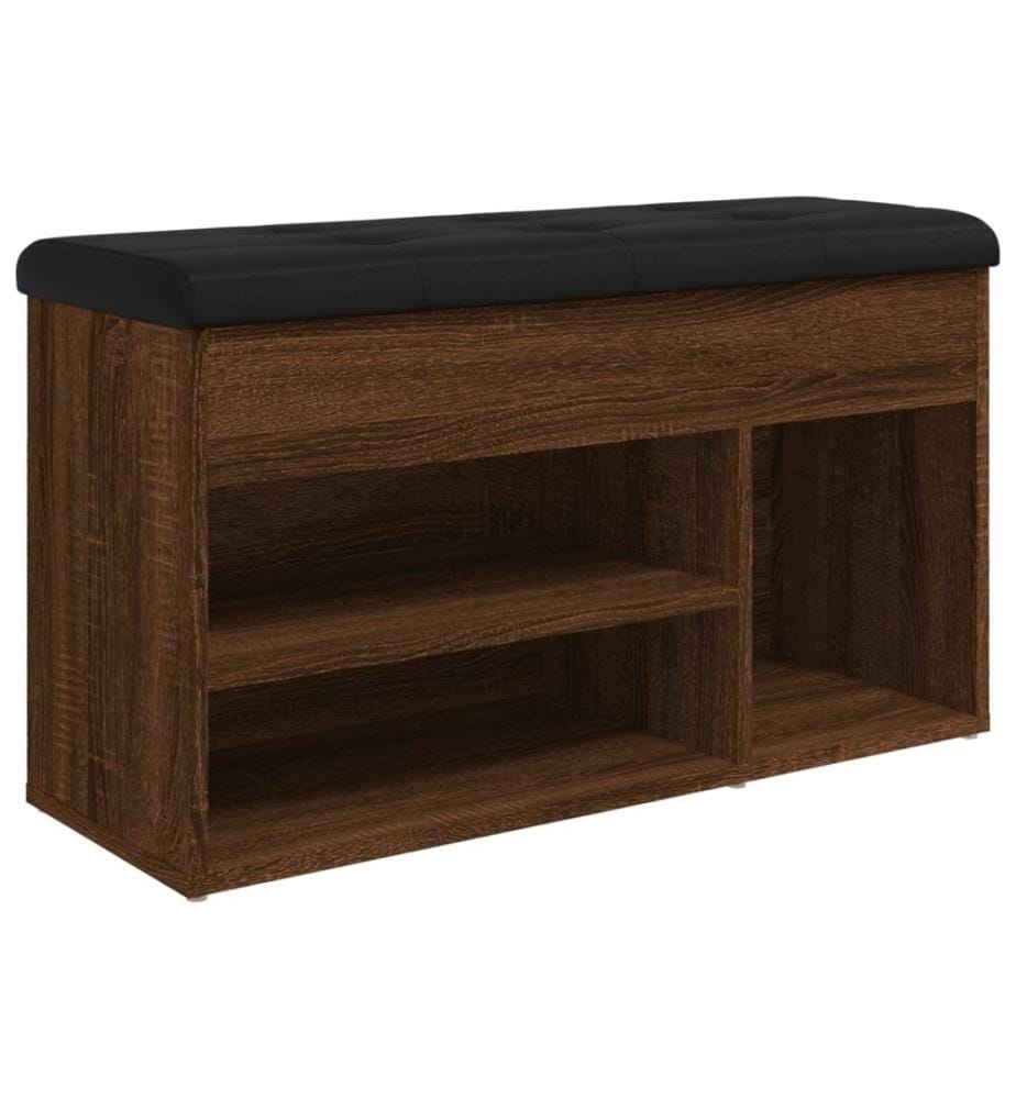 Schuhbank Braun Eichen-Optik 82x32x45,5 cm Holzwerkstoff
