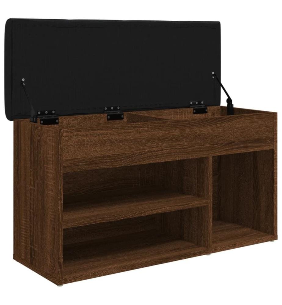 Schuhbank Braun Eichen-Optik 82x32x45,5 cm Holzwerkstoff