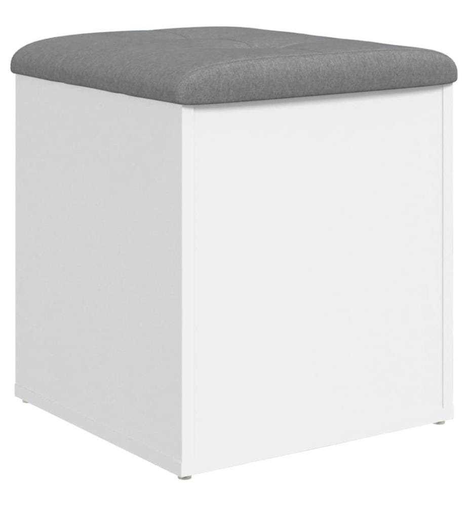 Banc de rangement Blanc 42x42x45 cm Bois d'ingénierie