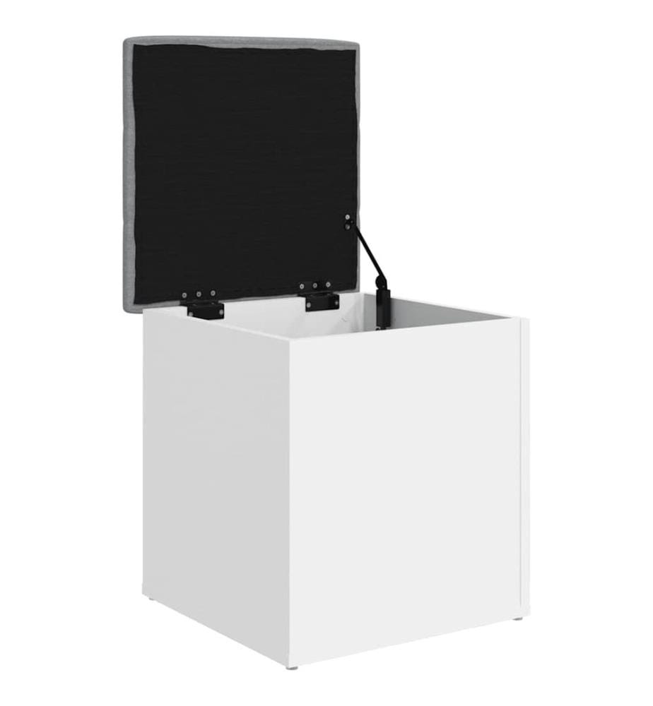 Banc de rangement Blanc 42x42x45 cm Bois d'ingénierie