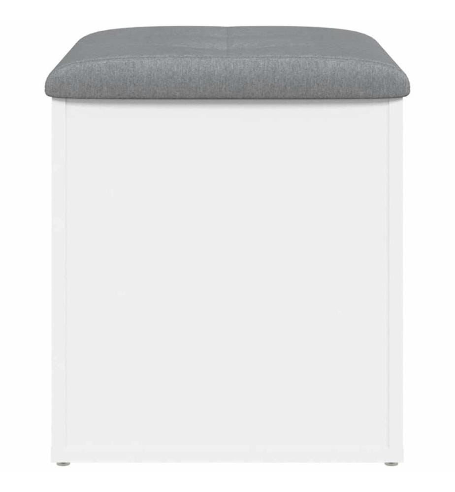 Banc de rangement Blanc 42x42x45 cm Bois d'ingénierie