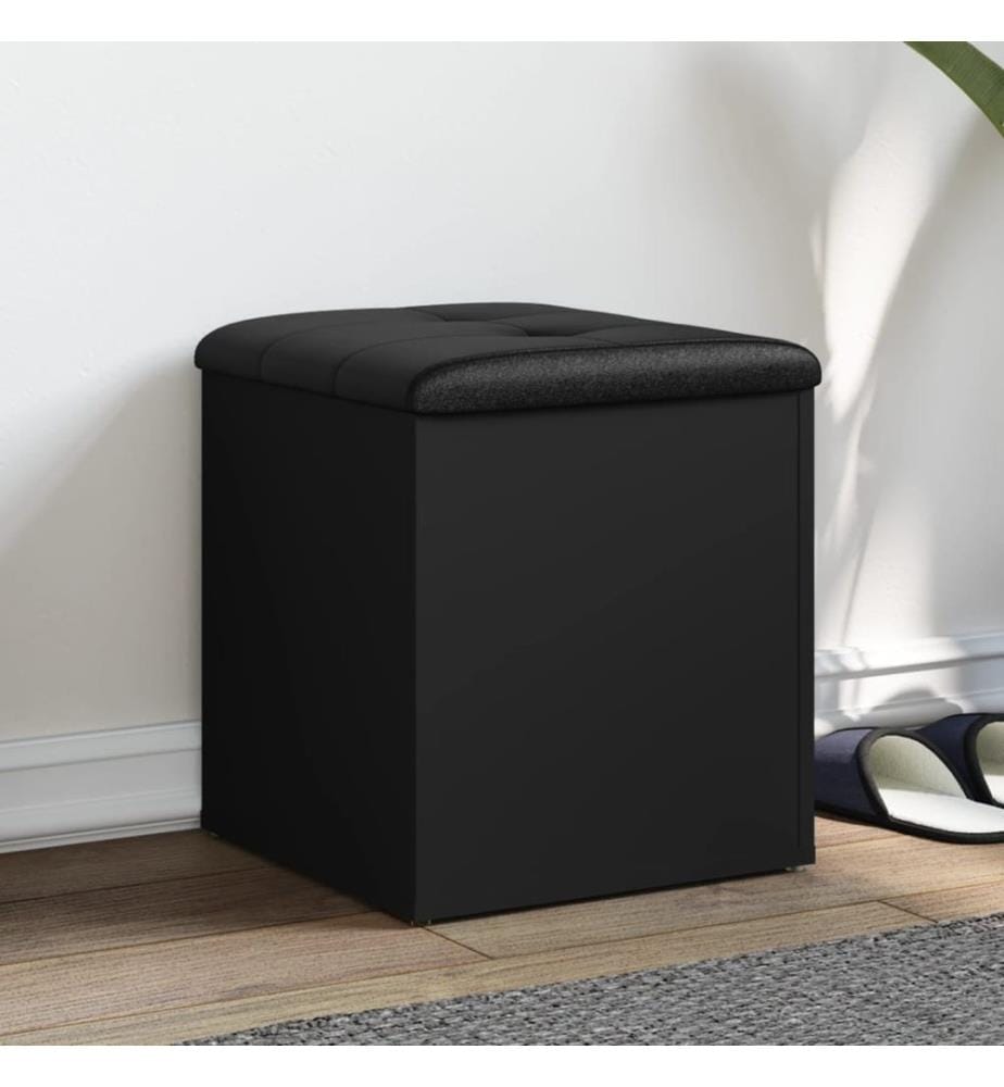 Sitzbank mit Stauraum Schwarz 42x42x45 cm Holzwerkstoff