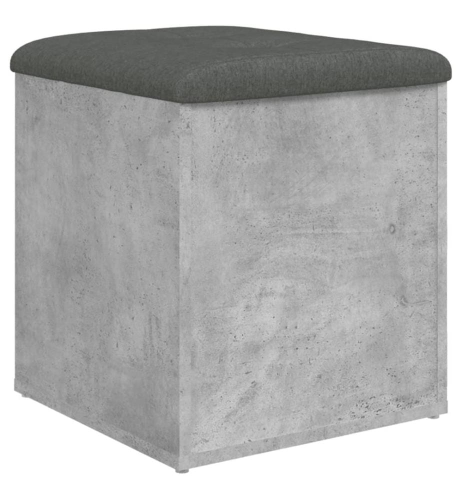 Sitzbank mit Stauraum Betongrau 42x42x45 cm Holzwerkstoff