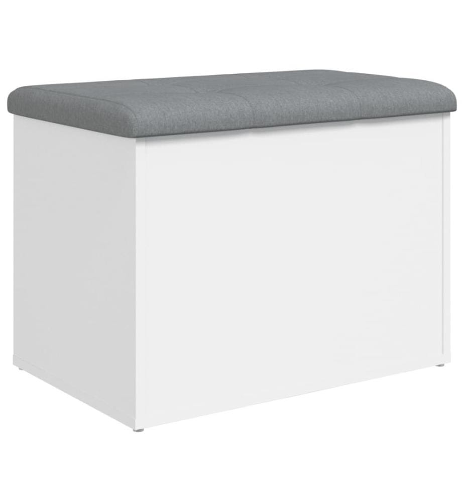 Banc de rangement Blanc 62x42x45 cm Bois d'ingénierie