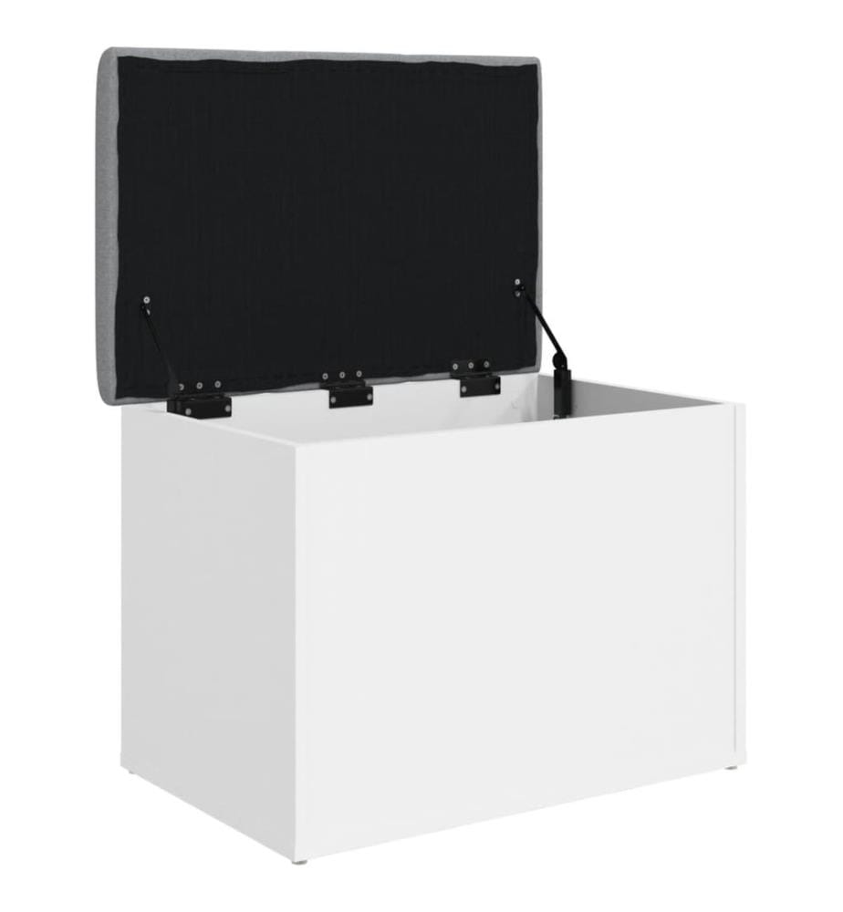 Banc de rangement Blanc 62x42x45 cm Bois d'ingénierie