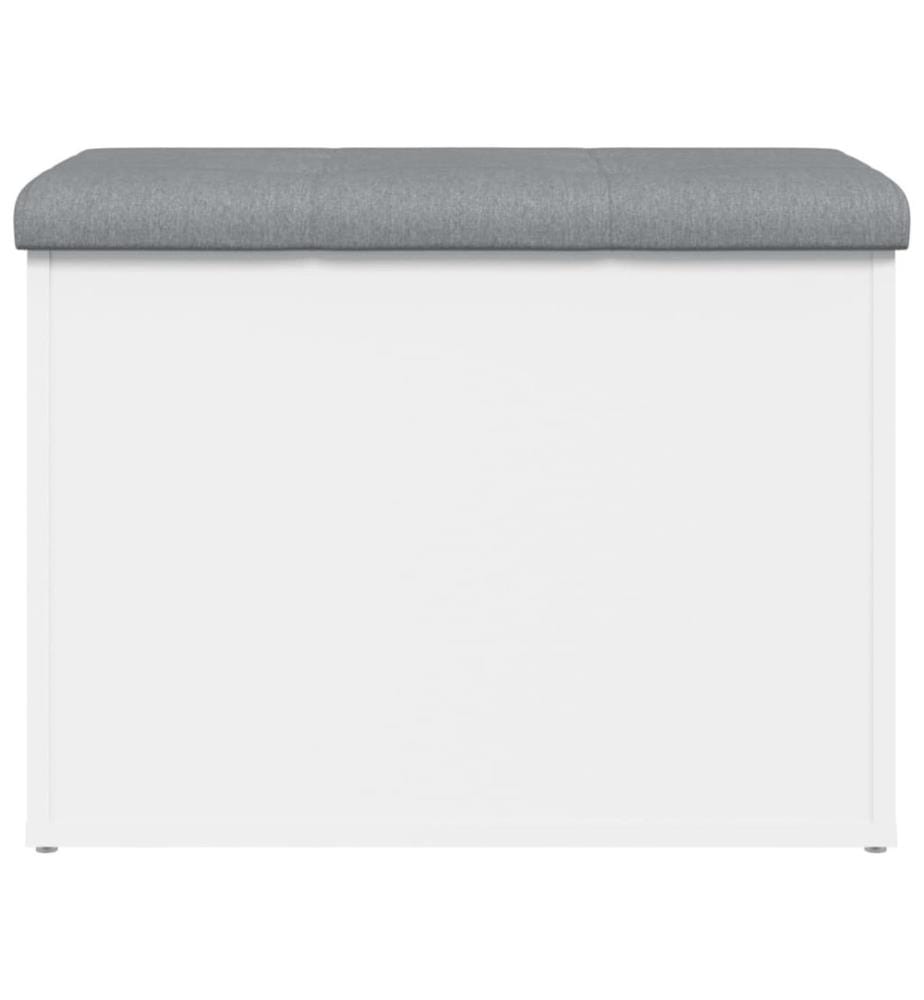 Banc de rangement Blanc 62x42x45 cm Bois d'ingénierie