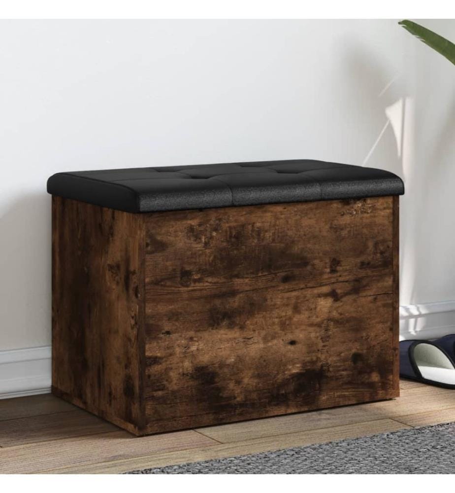Sitzbank mit Stauraum Räuchereiche 62x42x45 cm Holzwerkstoff