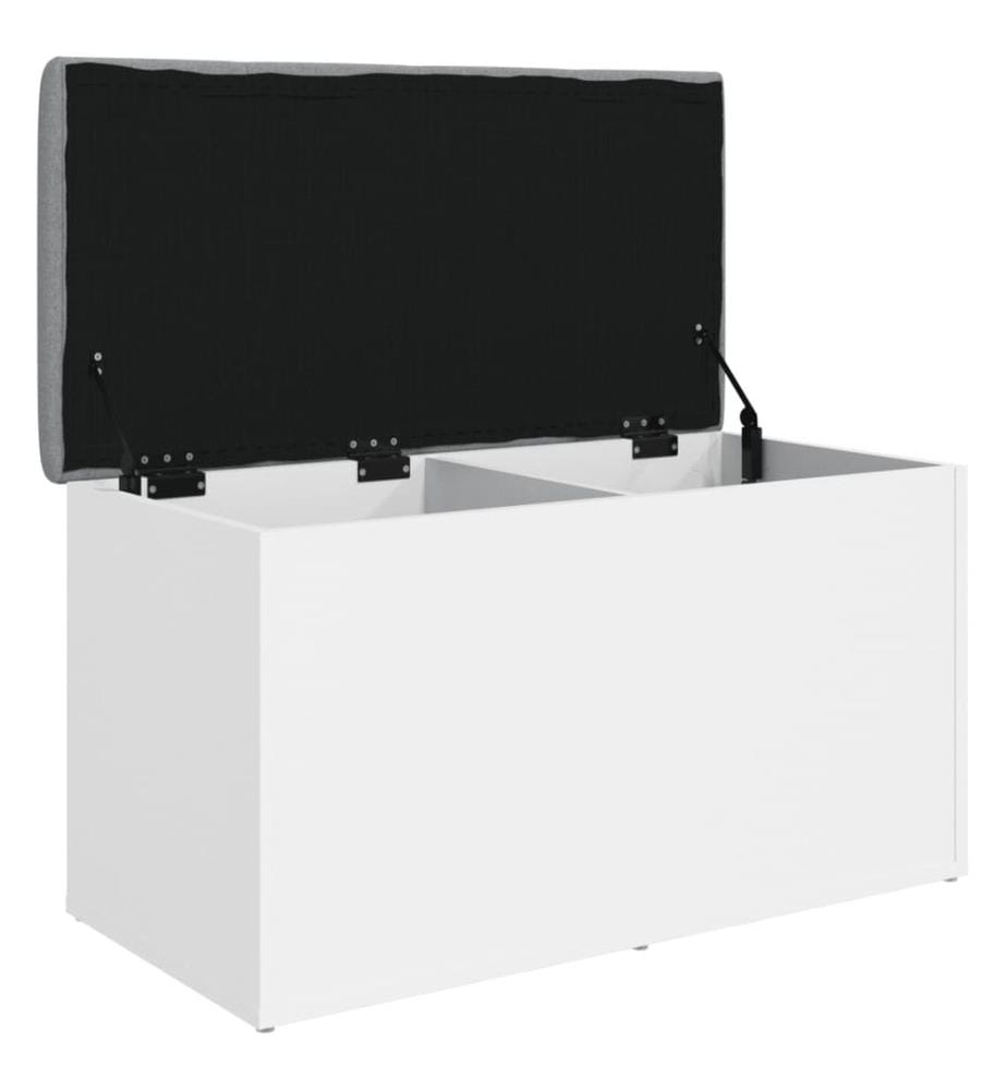 Banc de rangement Blanc 82x42x45 cm Bois d'ingénierie