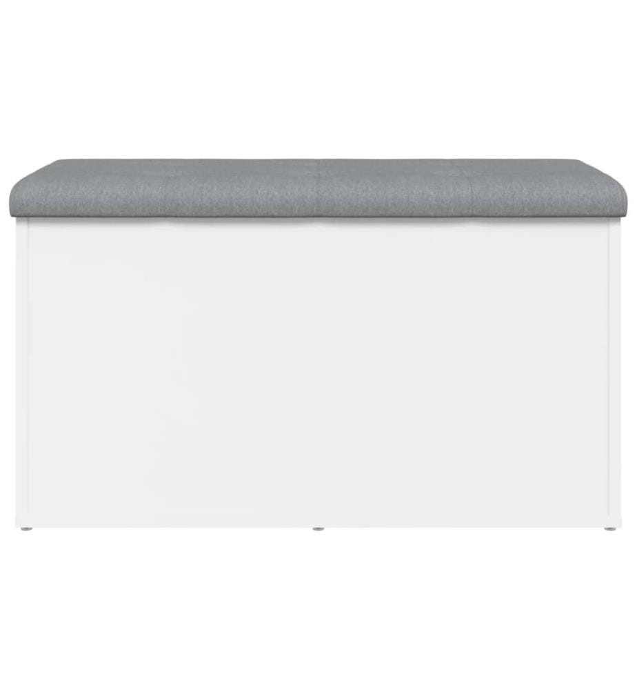 Banc de rangement Blanc 82x42x45 cm Bois d'ingénierie