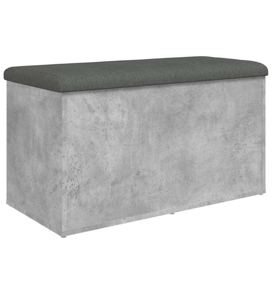 Sitzbank mit Stauraum Betongrau 82x42x45 cm Holzwerkstoff