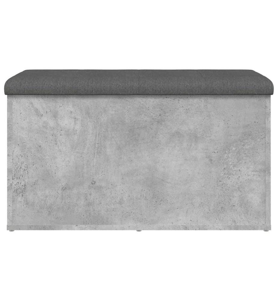 Sitzbank mit Stauraum Betongrau 82x42x45 cm Holzwerkstoff