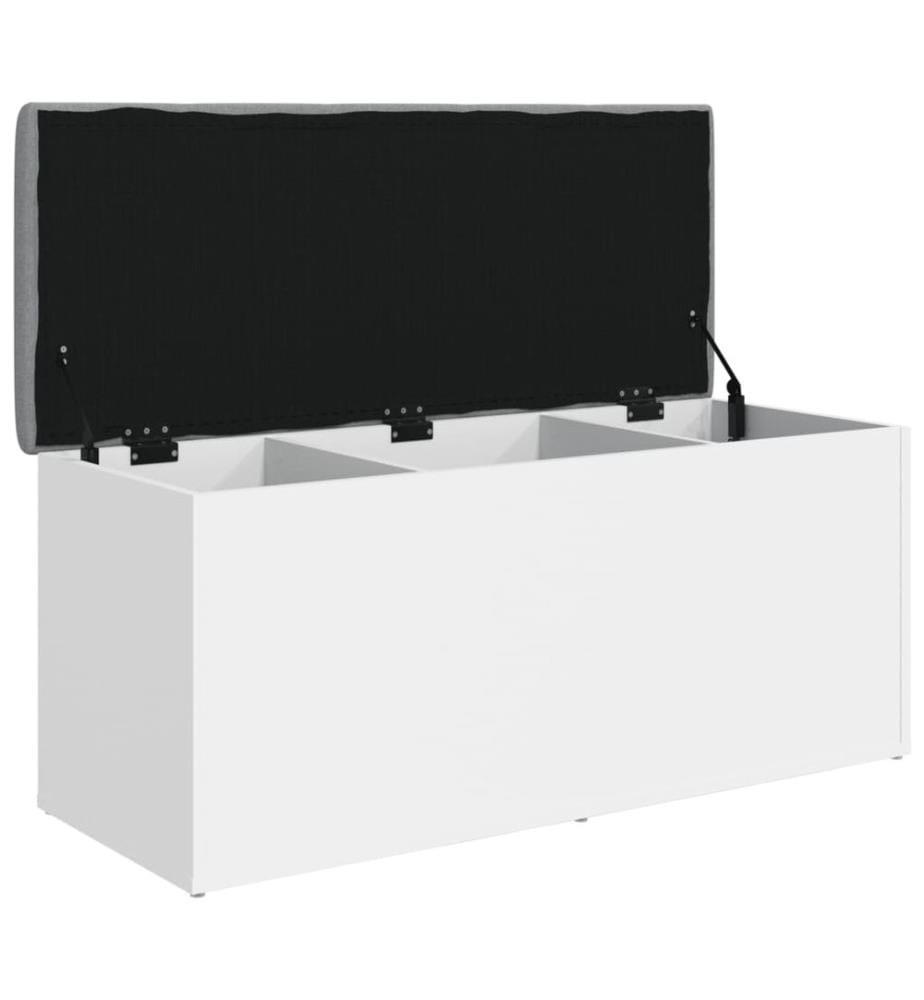 Banc de rangement Blanc 102x42x45 cm Bois d'ingénierie