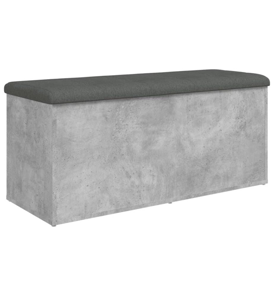 Sitzbank mit Stauraum Betongrau 102x42x45 cm Holzwerkstoff