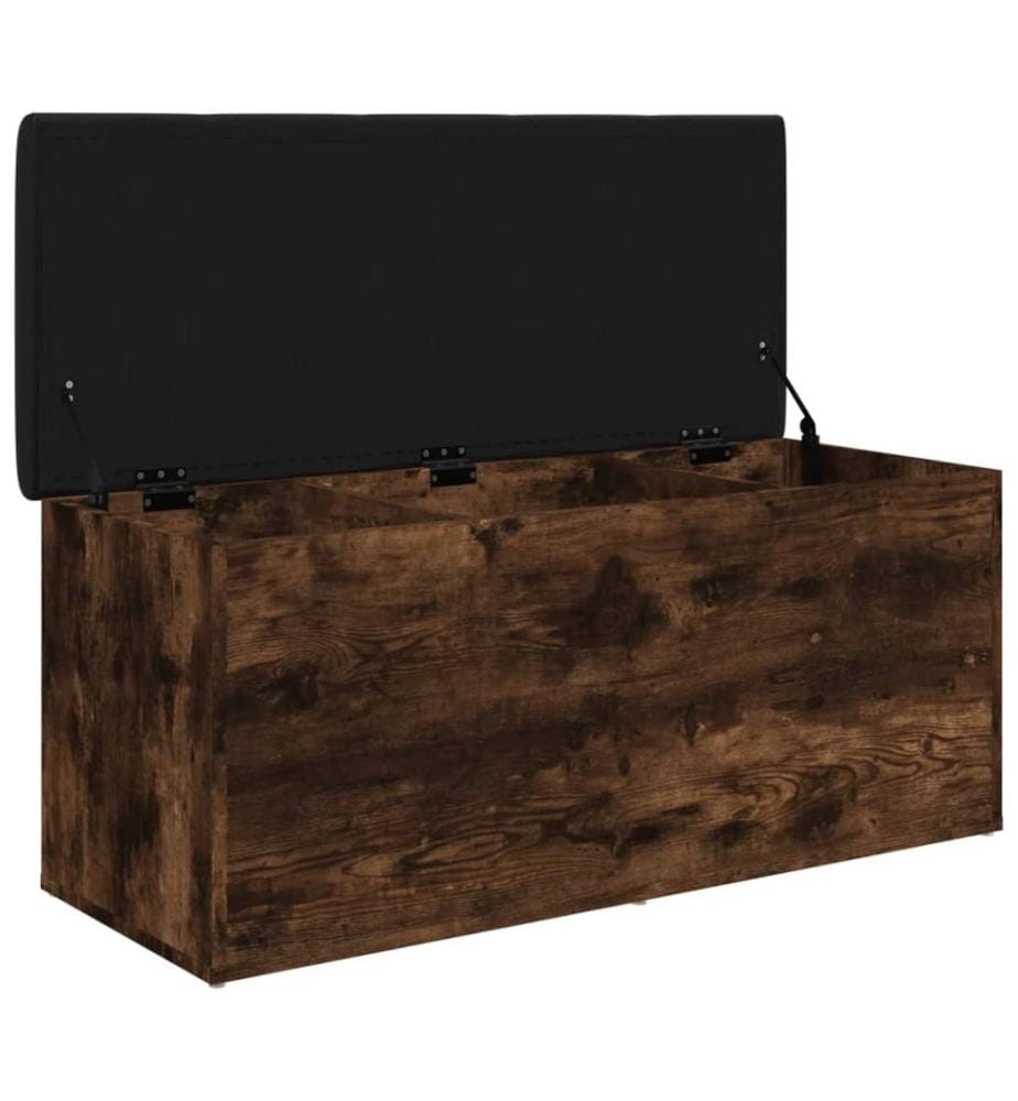 Sitzbank mit Stauraum Räuchereiche 102x42x45 cm Holzwerkstoff