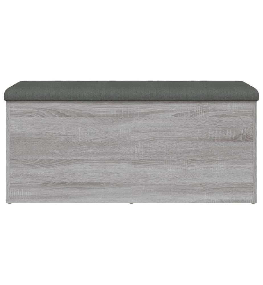Sitzbank mit Stauraum Grau Sonoma 102x42x45 cm Holzwerkstoff