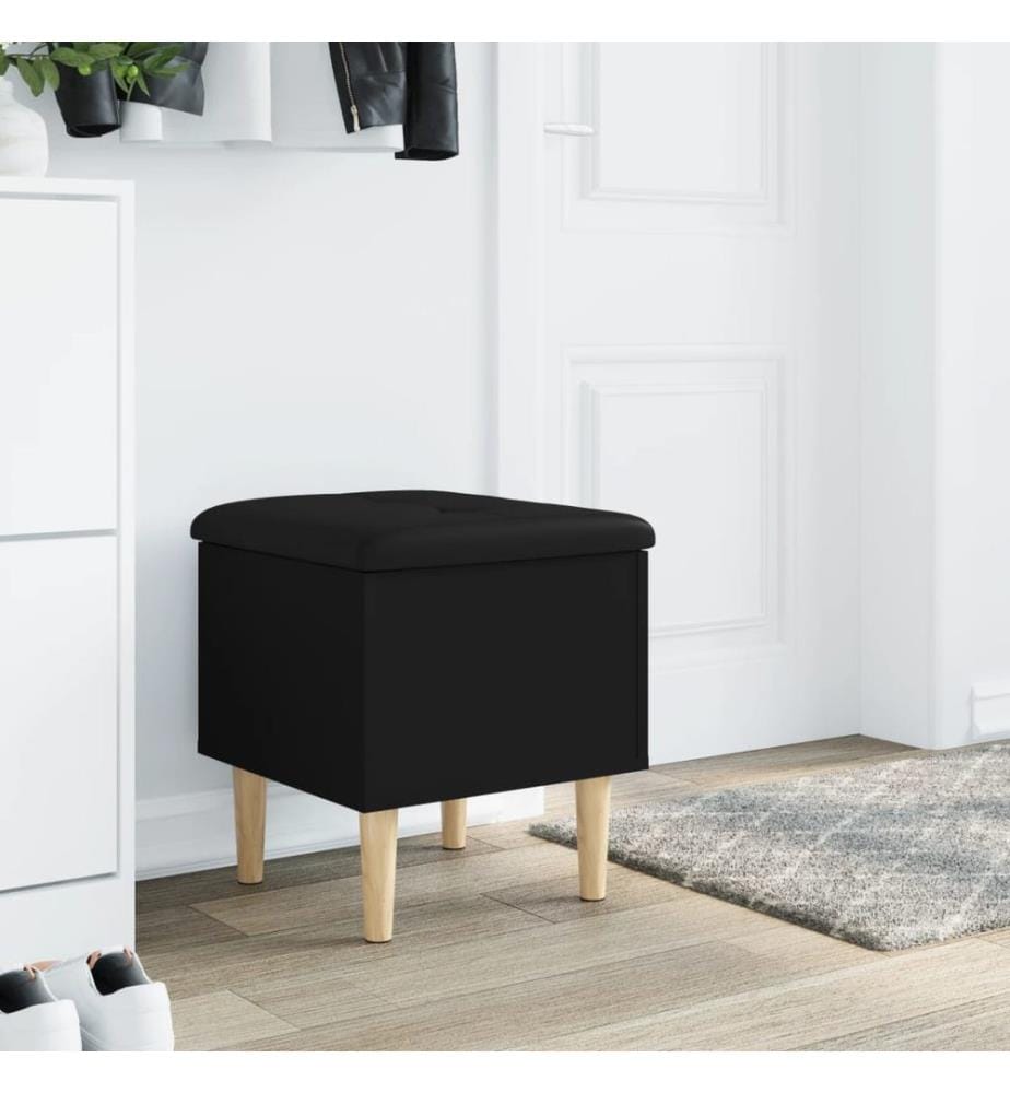 Sitzbank mit Stauraum Schwarz 42x42x46 cm Holzwerkstoff