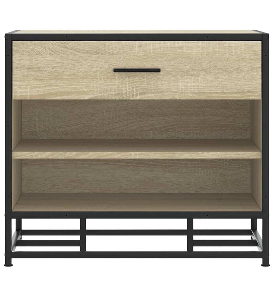 Schuhbank Sonoma-Eiche 60x40x53,5 cm Holzwerkstoff und Metall