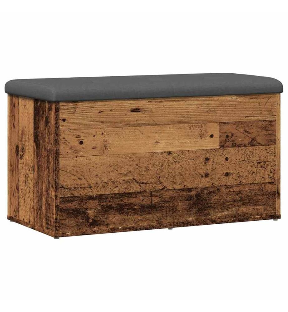 Sitzbank mit Stauraum Altholz-Optik 82x42x45 cm Holzwerkstoff