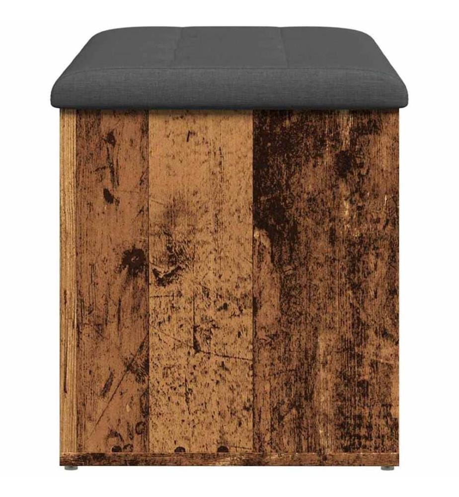 Sitzbank mit Stauraum Altholz-Optik 82x42x45 cm Holzwerkstoff