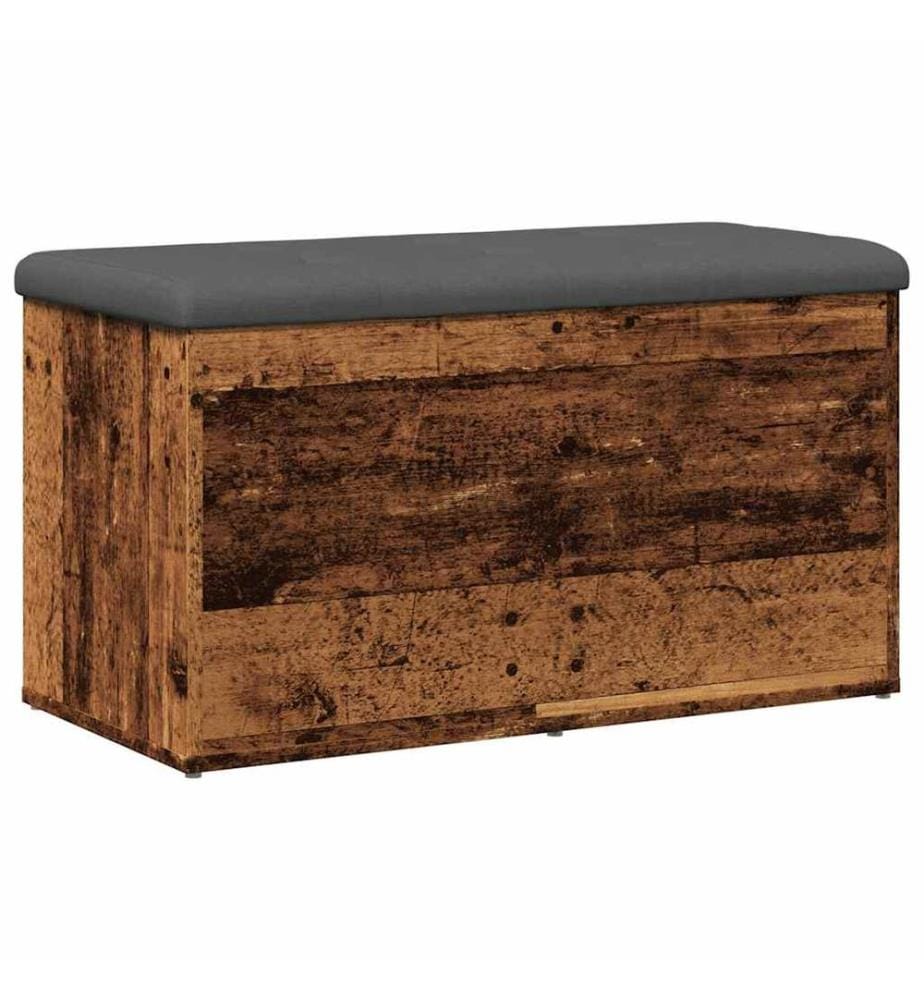 Sitzbank mit Stauraum Altholz-Optik 82x42x45 cm Holzwerkstoff