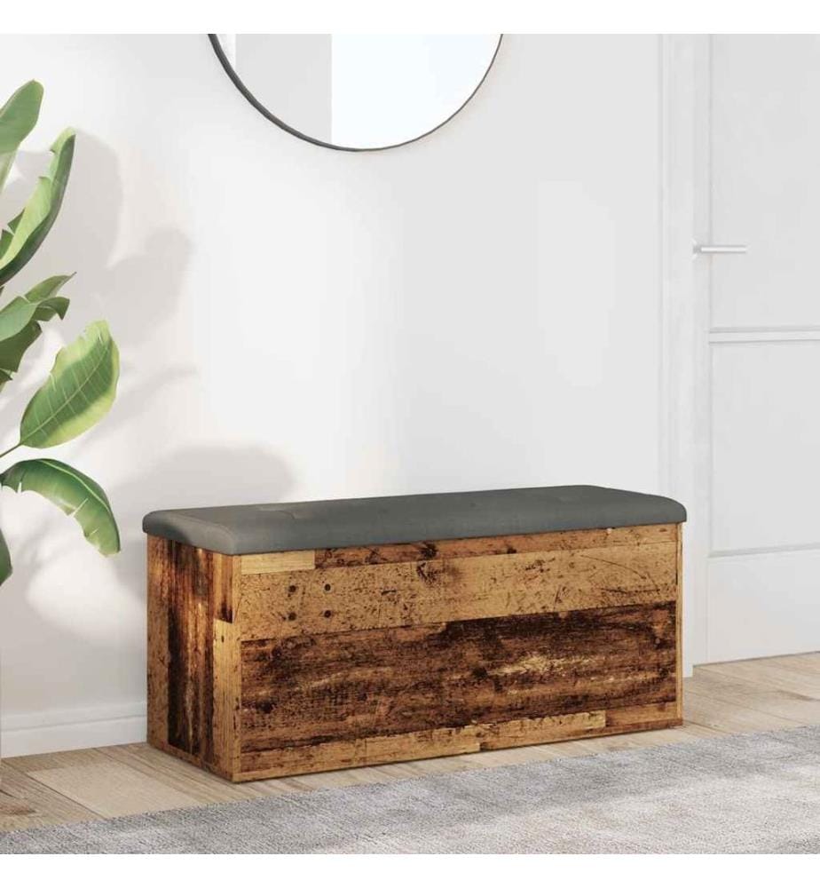 Sitzbank mit Stauraum Altholz-Optik 102x42x45 cm Holzwerkstoff