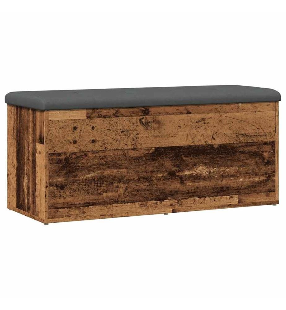 Sitzbank mit Stauraum Altholz-Optik 102x42x45 cm Holzwerkstoff