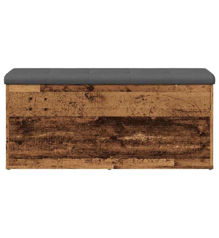 Sitzbank mit Stauraum Altholz-Optik 102x42x45 cm Holzwerkstoff