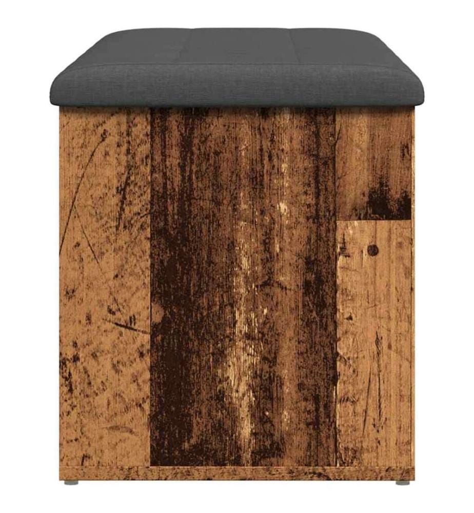 Sitzbank mit Stauraum Altholz-Optik 102x42x45 cm Holzwerkstoff