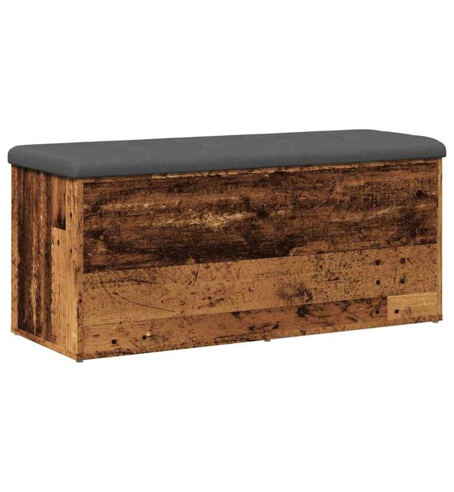 Sitzbank mit Stauraum Altholz-Optik 102x42x45 cm Holzwerkstoff