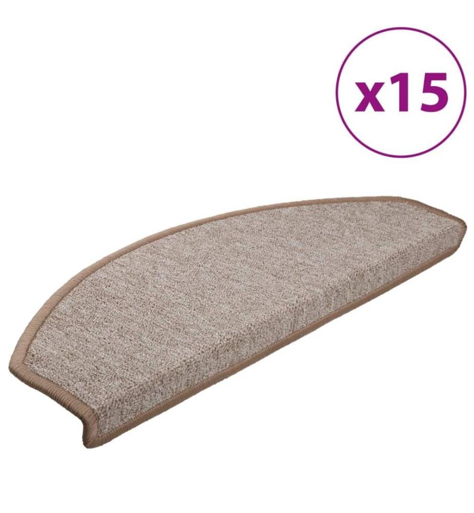 Stufenmatten 15 Stk. 65x24x4 cm Hellbraun Halbrund Gross