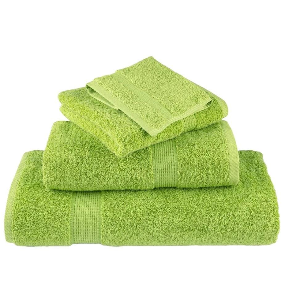Premium-Duschtücher SOLUND 10 Stk. Apfelgrün 70x140 cm 600 g/m²