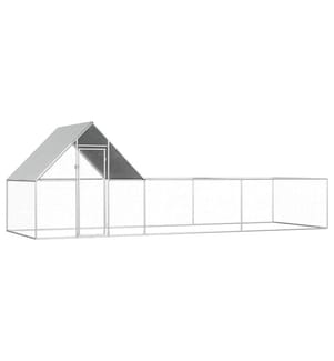 Poulailler 6 x 2 x 2 m Acier galvanisé