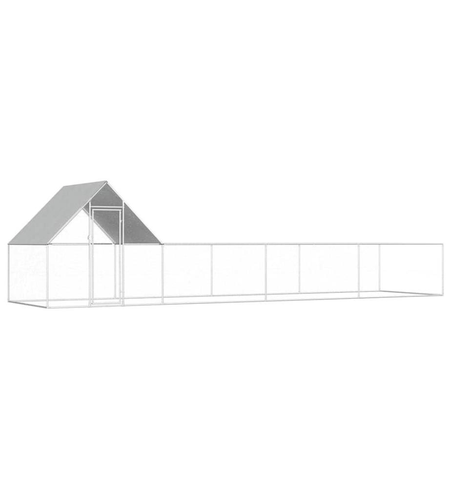 Hühnerstall 8x2x2 m Verzinkter Stahl