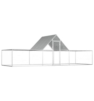 Poulailler 6 x 2 x 2 m Acier galvanisé