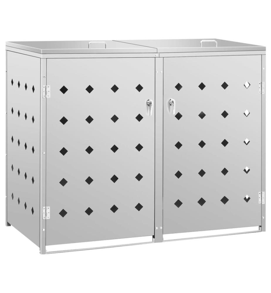 Mülltonnenbox für 2 Tonnen 240 L Edelstahl