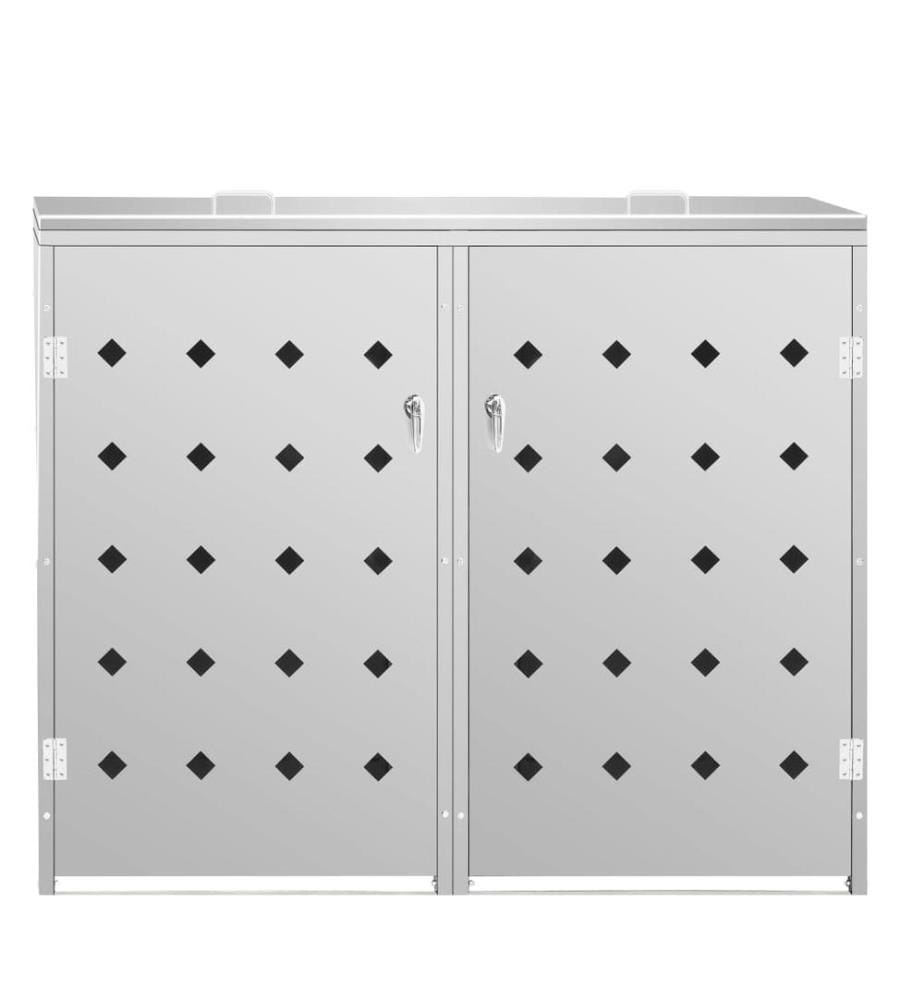 Mülltonnenbox für 2 Tonnen 240 L Edelstahl