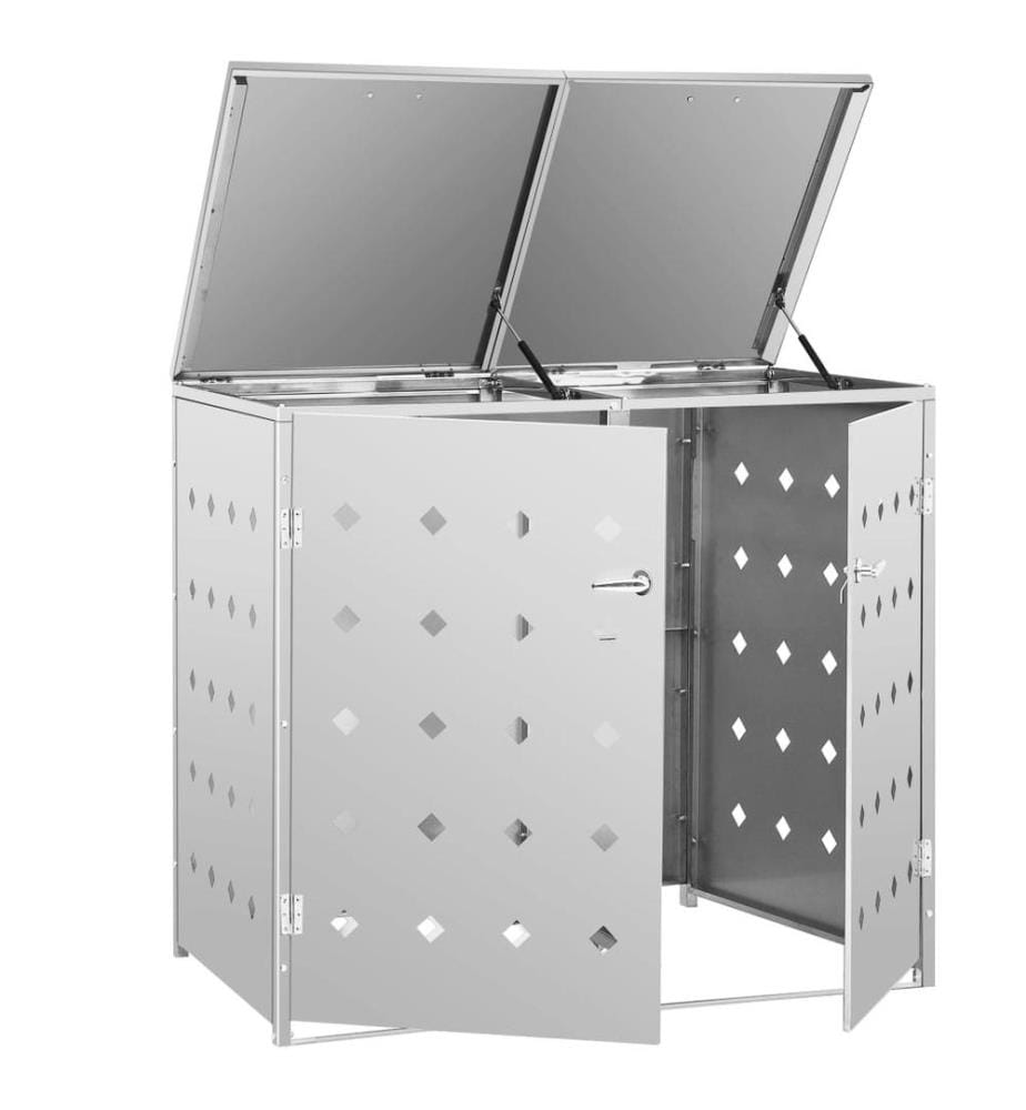 Mülltonnenbox für 2 Tonnen 240 L Edelstahl