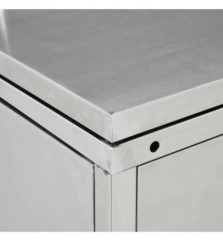 Mülltonnenbox für 2 Tonnen 240 L Edelstahl