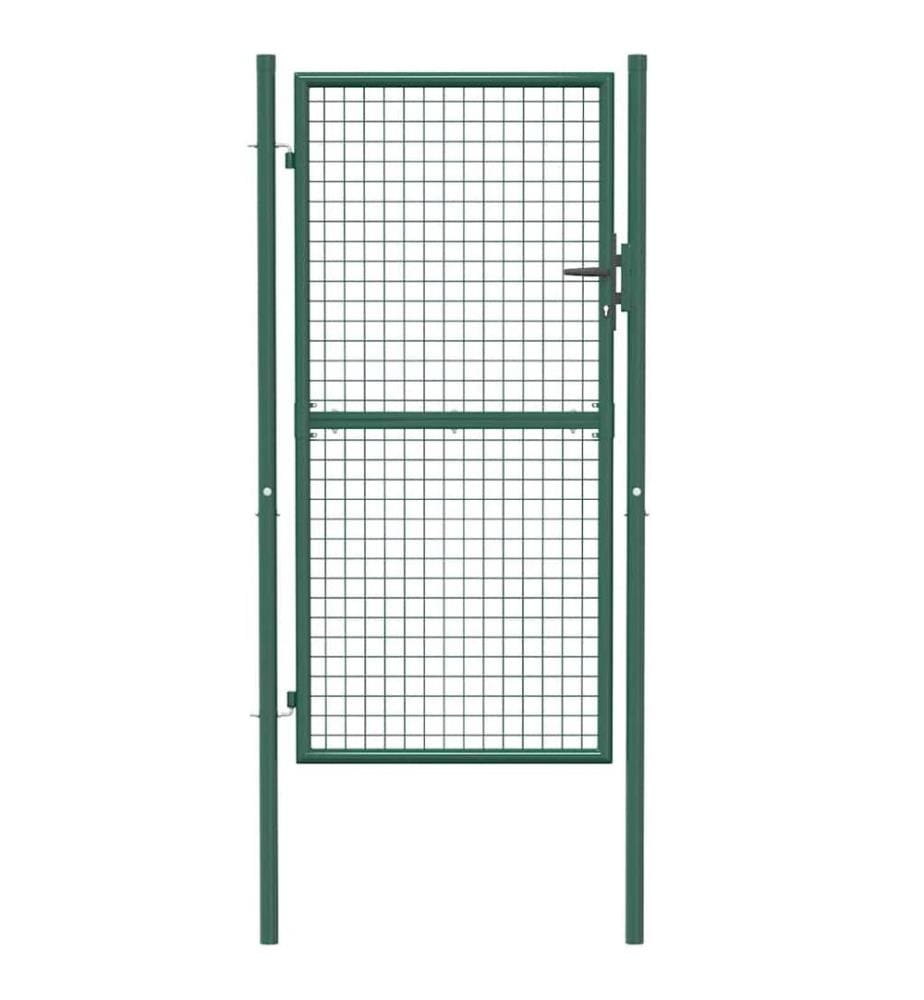 Zauntor Stahl 100x175 cm Grün