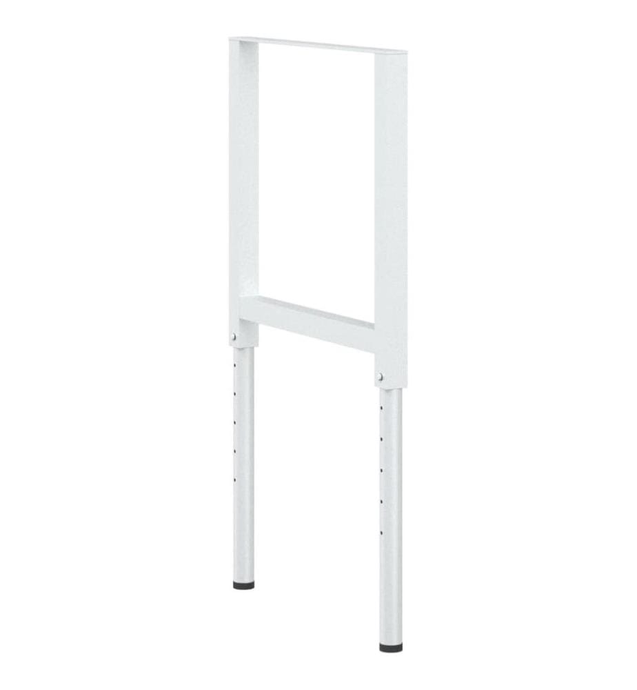 Cadres d'établi réglables 2 pcs Métal 55x(69-95,5) cm Gris